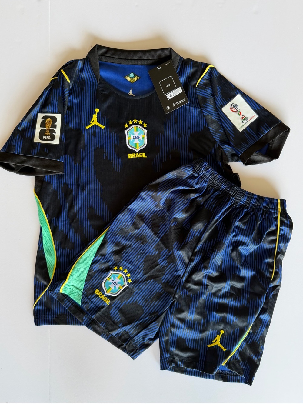 Kid’s Brazil 2026 World Cup Away Jersey Kit Jordan x Brazil